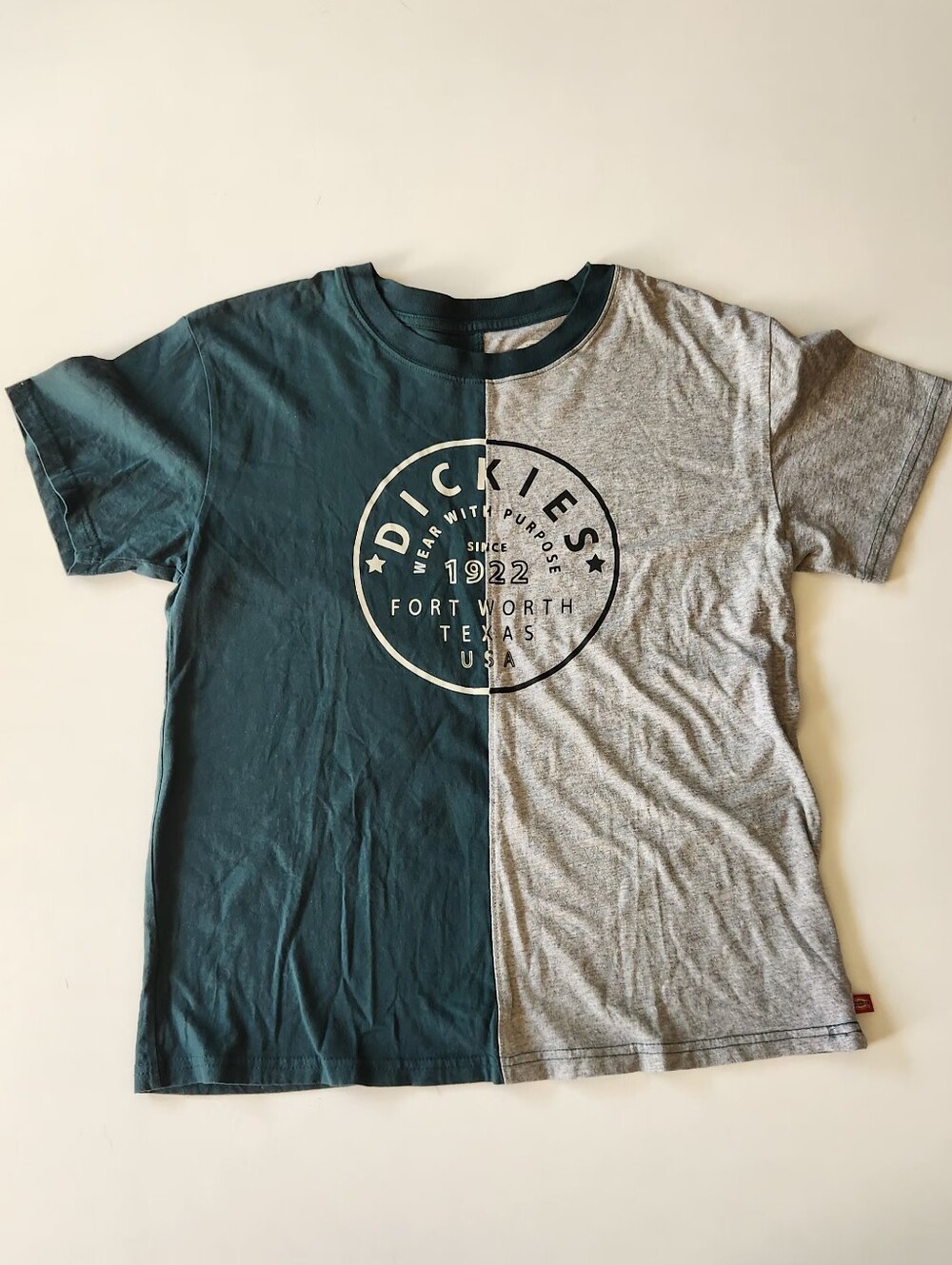 Dickies Two-Tone Logo Tee - Green & Gray
